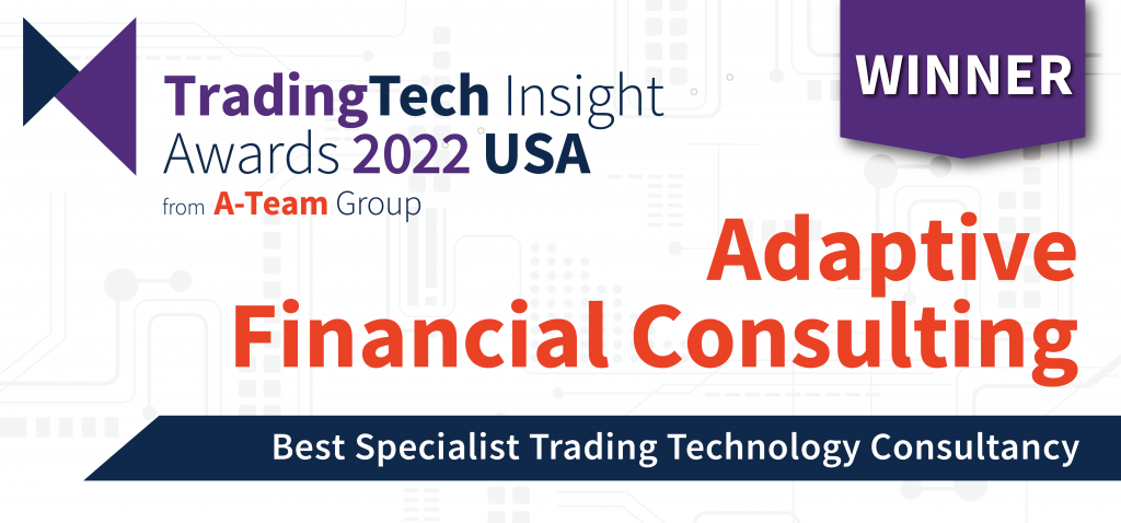 Winner of Best Specialist Trading Technology Consultancy | TradingTech Insight Awards USA 2022 2 width=