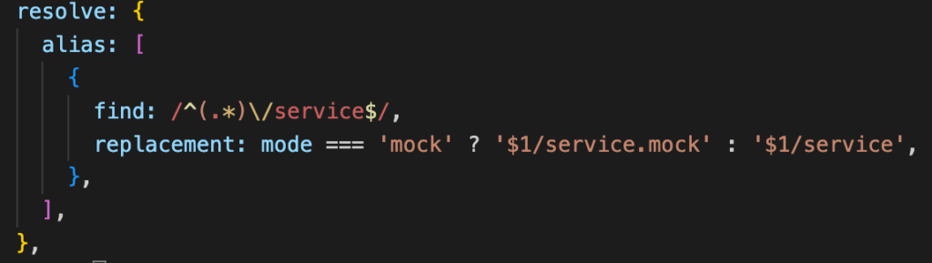 Vite config resolve alias code example