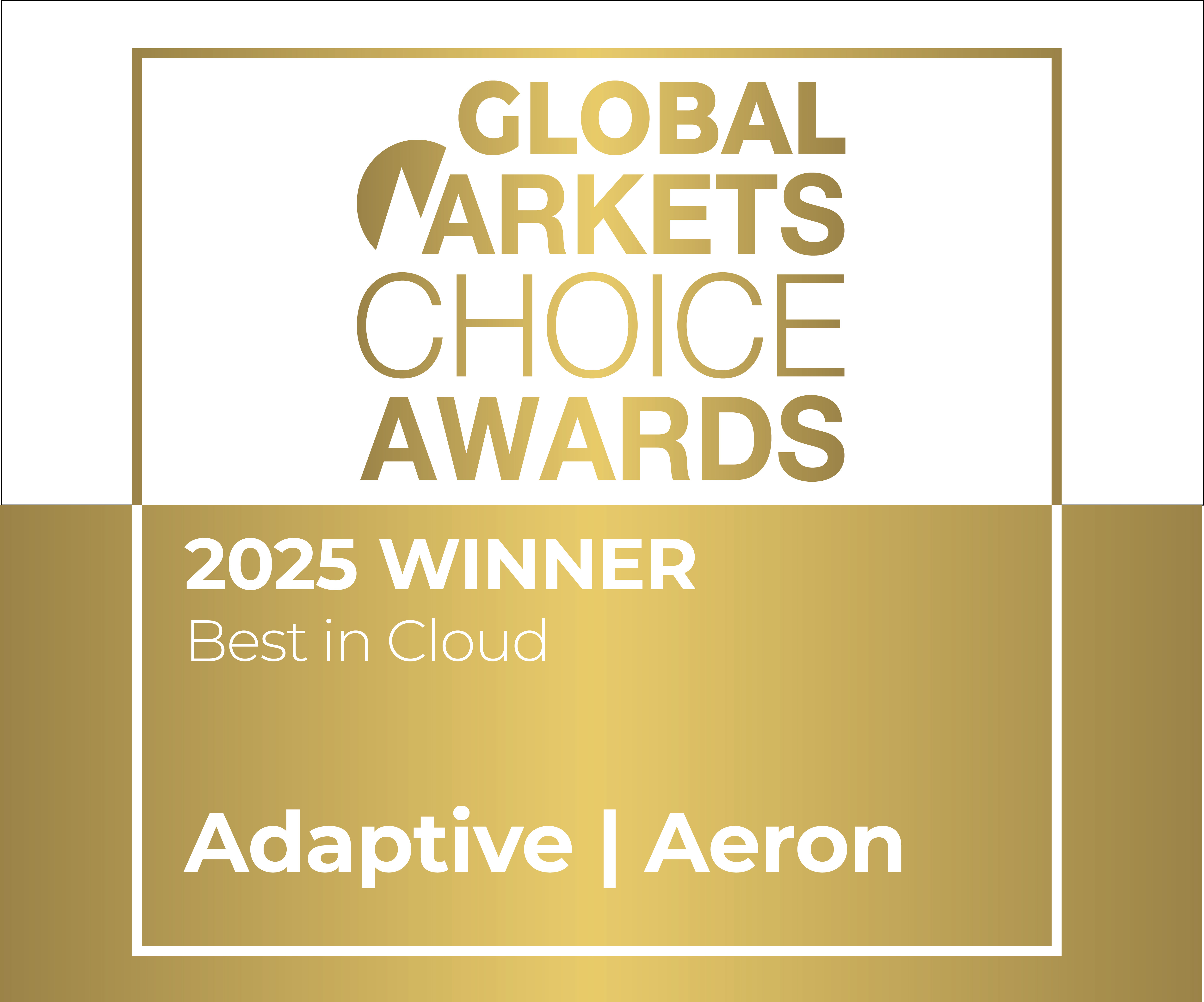 Best in Cloud Award - Markets Media Global Markets Choice Awards 2025